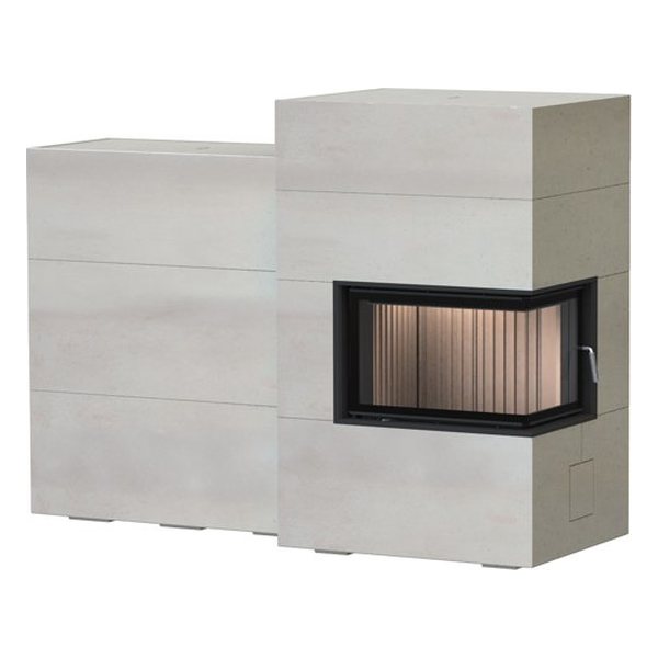 Brunner Brunner BSG 02 niedrig links mit MSS Modul-Speicher-Stein Set nebenstehend
